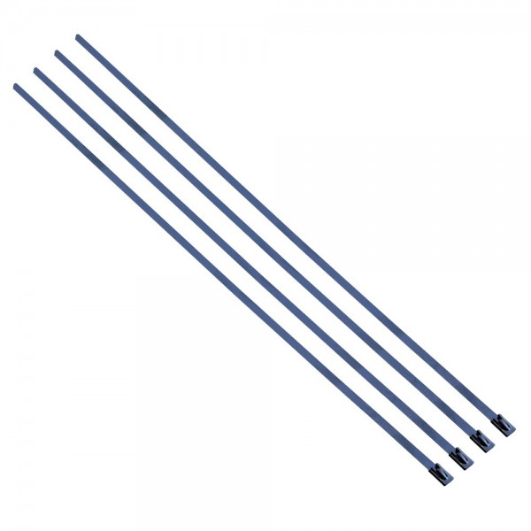 Exhaust Wrap Stainless Steel Locking Ties 200mm (8 Inch) Long Heavy Duty Qty 4