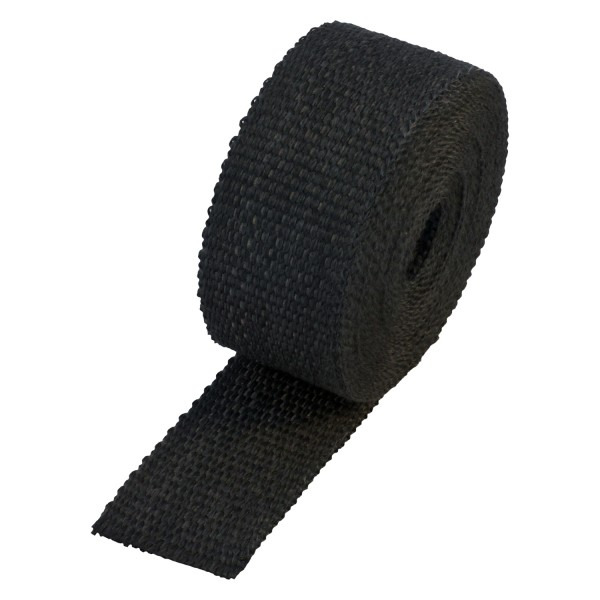 Black Coloured Exhaust Wrap 50mm(2") Wide x 7.5mt(25ft) Roll 650C Continuous