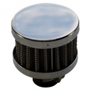 Breather Clamp On 3/8"(9mm) Id Chrome Top White Element