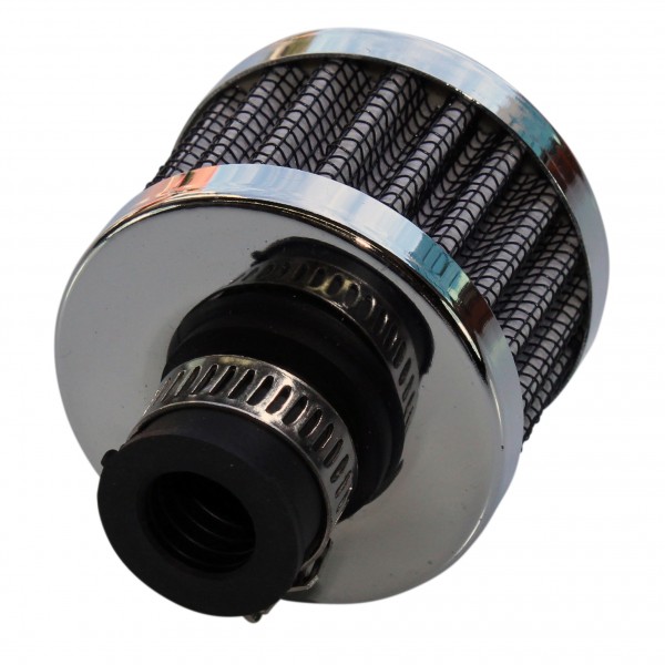 Breather Clamp On 1/2"(12mm) Id Chrome Top White Element