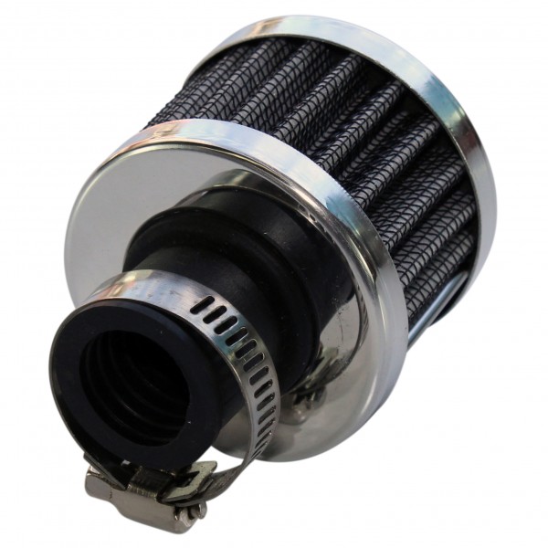 Breather Clamp On 3/4"(18mm) Id Chrome Top White Element