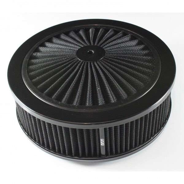 Extraflow All Black Air Cleaner Filter 9"x 3" Assy fit Holley 5-1/8" Base