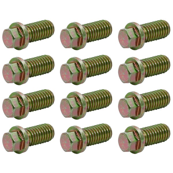 Extractor/Header Bolts 3/8"-16 x 3/4" Long set of 12 Gold Finish