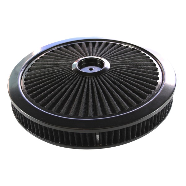 Extraflow All Black Air Filter Cleaner 14" x 2" Holley or Holden Quadrajet Base