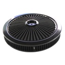 Extraflow All Black Air Filter Cleaner 14" x 2" Holley or Holden Quadrajet Base