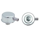 Valve Cover Breather Cap Chrome Push In 1"(25mm) Neck with 13.6mm Side Tube