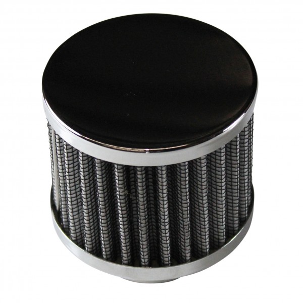 Valve Cover Breather Clamp On 1-3/8"(35mm) Id Chrome Top White Element