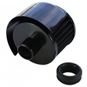 Valve Cover Breather Cap Push In 1"(25mm) Neck Black Shield Black Element Gromm