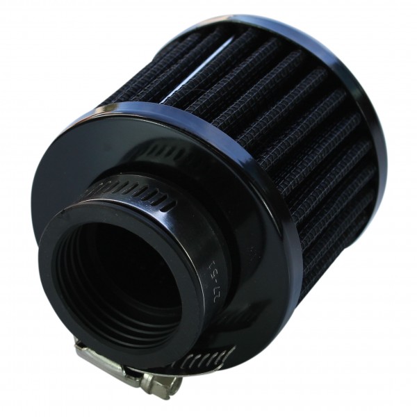 Valve Cover Breather Clamp On 1-3/8"(35mm) Id Black Top Black Element