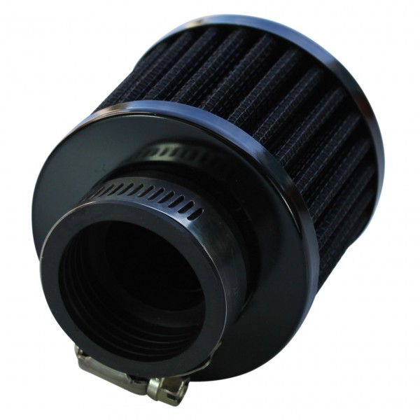 Valve Cover Breather Clamp On 1-1/2"(38mm) Id Black Top Black Element