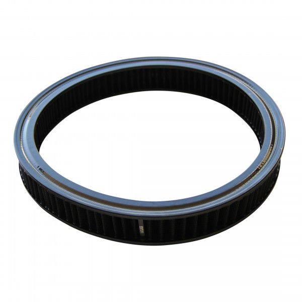 Air Cleaner Filter Element Black 14" Wide 2" Tall Round High Performance Cotton