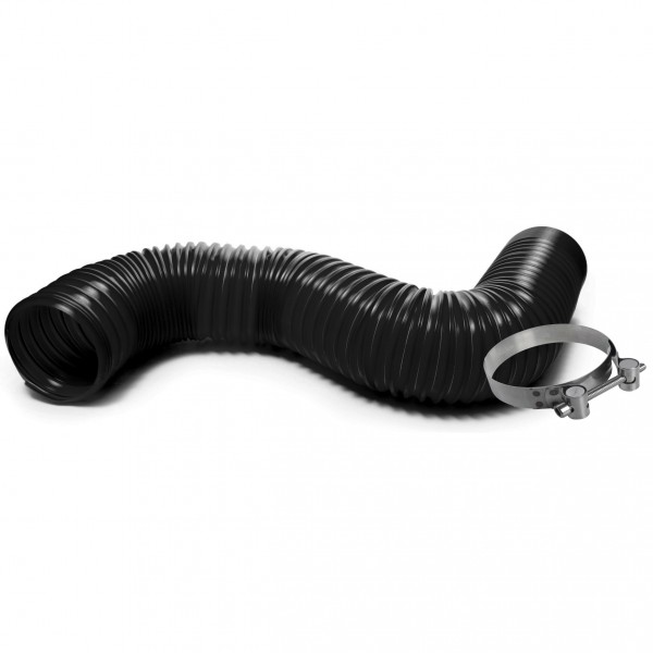 Memorex Black Air Intake Duct Hose 100mm Id x 90cm long with 2 HD Clamps