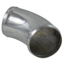 Intake Pipe Intercooler 3" (76mm) OD 45 Degree Polished Alloy Pipe 6" (150mm)