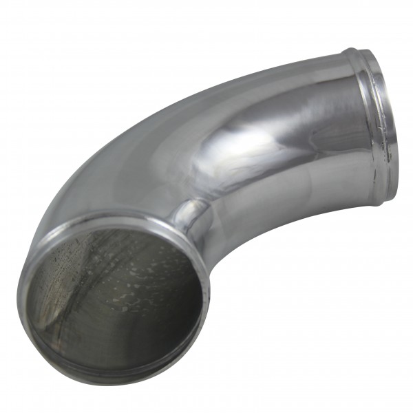 Intake Pipe Intercooler 3"(76mm) OD 90 Degree Polished Alloy Pipe 9.5"(240mm)