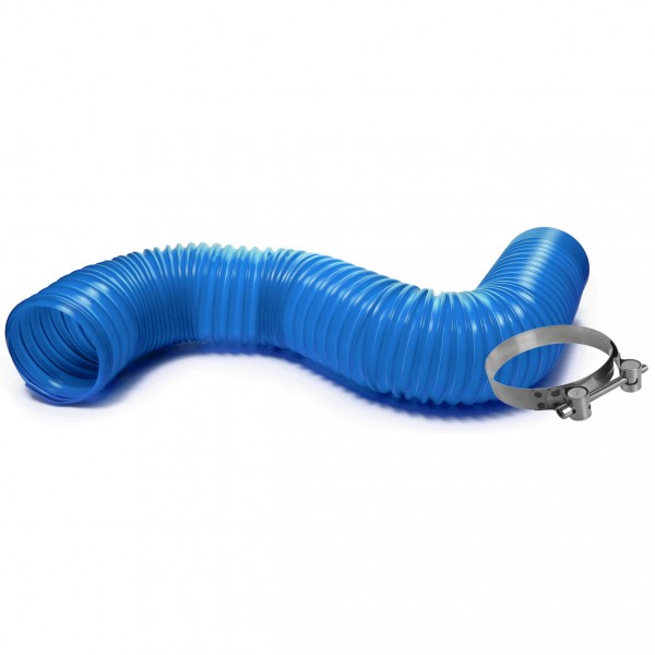 Memorex Blue Air Intake Duct Hose 76mm Id x 90cm long with 2 HD Clamps