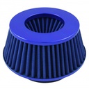 Conical Short 76-89-101mm Neck Blue Cotton Washable Reusable High Flow Filter