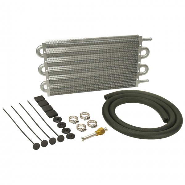 Derale 6 Pass 15-1/4"x7-1/2"x3/4" Aluminum Transmission Cooler Kit