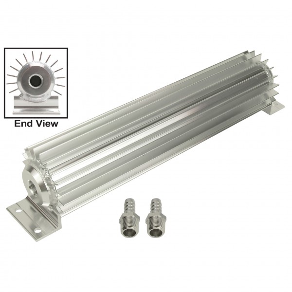 Aluminium Heat Sink Fluid Cooler 10-1/4" x 3". 3/8" Npt Inlet Derale (Old)