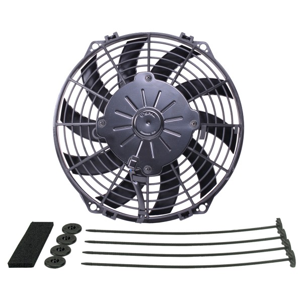 Derale 9" High Output Curved Blade Fan 625Cfm IP68 Waterproof/Dustproof
