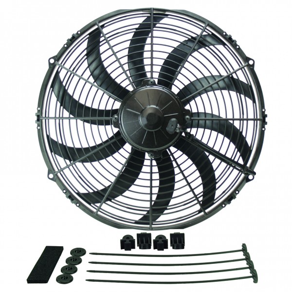 Derale 14" High Output Puller Curved Fan 1864Cfm IP68 Waterproof/Dustproof
