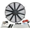 Derale 16" Straight Blade Reversible 1680Cfm Electric Fan with Thermostat
