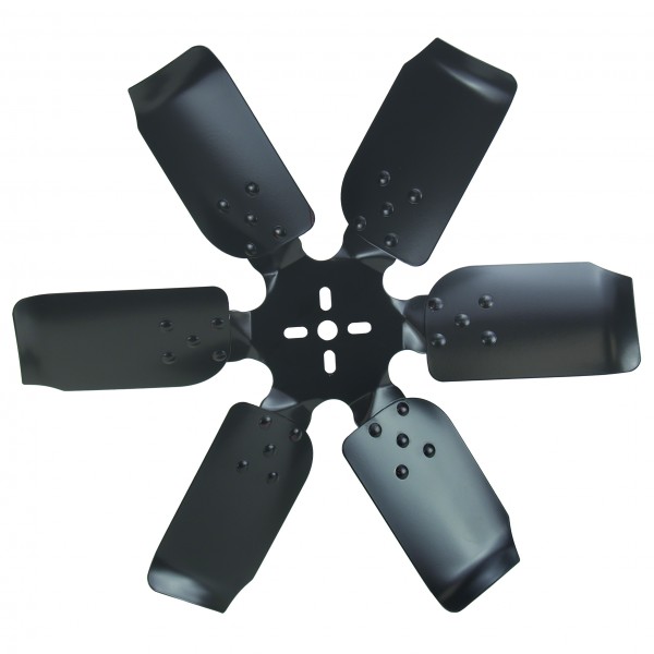Derale Standard Rotation Rigid Steel 6 Blade Race Fan Black 20 Inch