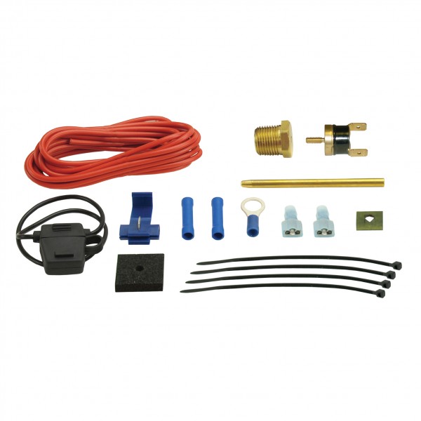 Derale Thread/Push In Fan Switch kit 180 Degree 15Amp Max Capacity