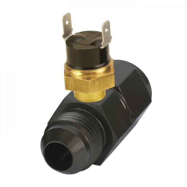 Derale In-Line Fan Control Thermostat Premium 180 Degree -8AN fittings