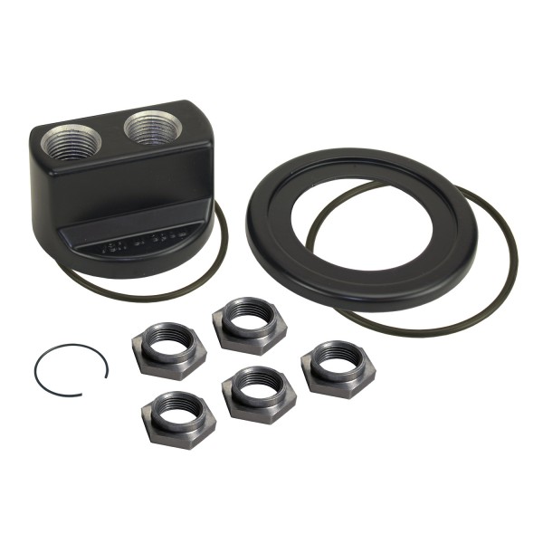 Premium Engine Spin On Adapter with -10AN O-ring Ports, Universal 5 Threads