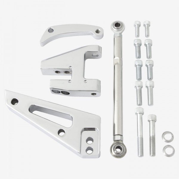 Alternator Bracket Kit Billet Polished Aluminium Chevrolet Small Block Swp