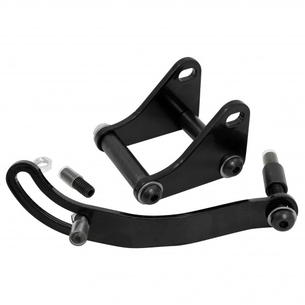 Power Steering Pump Bracket Kit Black Steel Chevrolet Small Block Lwp + Swp