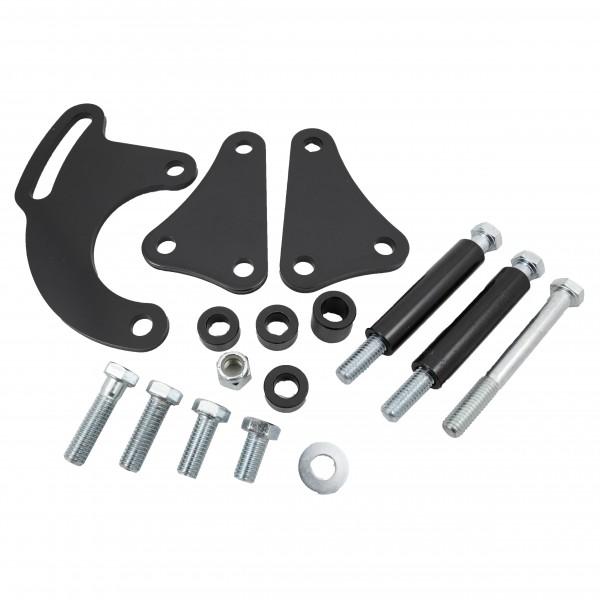 Power Steering Pump Black Steel Bracket Kit Chevrolet Sm Block Lwp