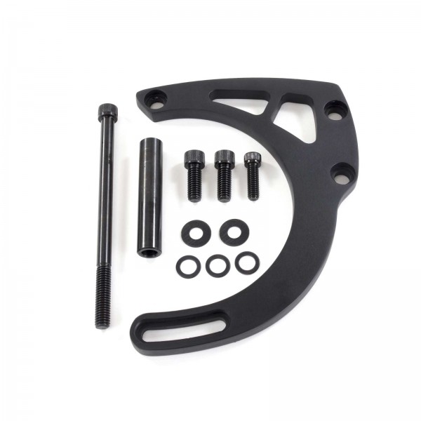 Alternator Bracket Mid-Mount Kit Black Aluminium Chevrolet Small Block Lwp