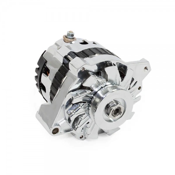 Alternator Chrome GM CS130 Style 160 Amp Alternator with Serpentine Belt