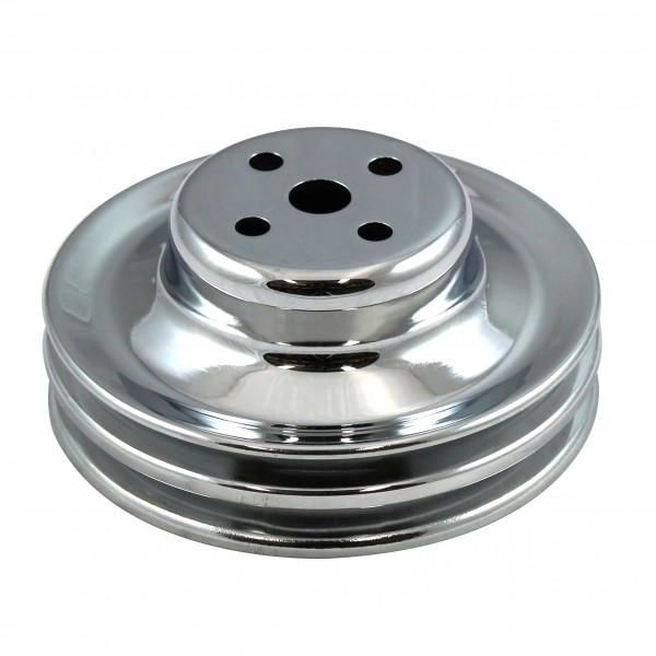 Pulley Water Pump Double Groove Chromed Steel Ford Windsor 289 1965-66