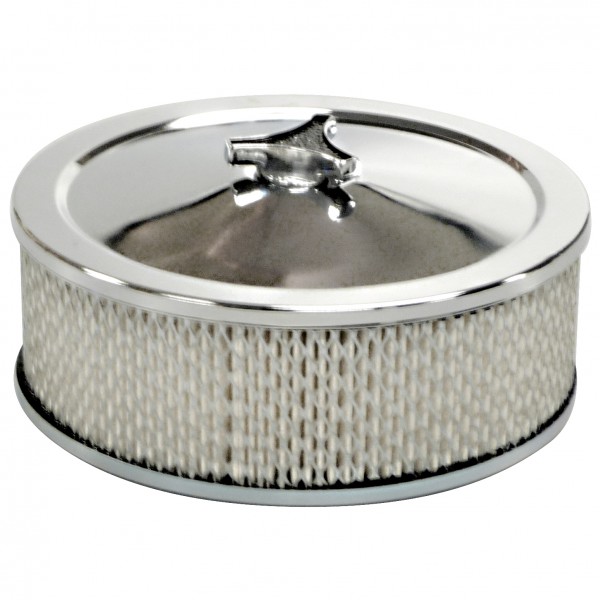 Chrome Air Cleaner 9" Wide x 3" Tall Suit 3-1/16"(80mm) Nikki Carburettor