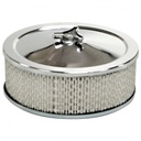 Chrome Air Cleaner 9" Wide x 3" Tall Holley Edelbrock Quadrajet Carburettor