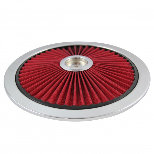 Extraflow Red Element Chrome Air Filter 14" Top Cotton Pleated