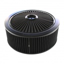 Extraflow All Black Air Filter Cleaner 14" x 5" Holley Edelbrock Recessed Base