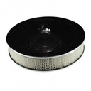 Chrome Air Filter Cleaner 14" x 3" Holley Rochester Recessed Base Paper Element
