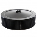 Black Air Filter Cleaner 14" x 4" Holley Rochester Recessed Base Washable Elemen