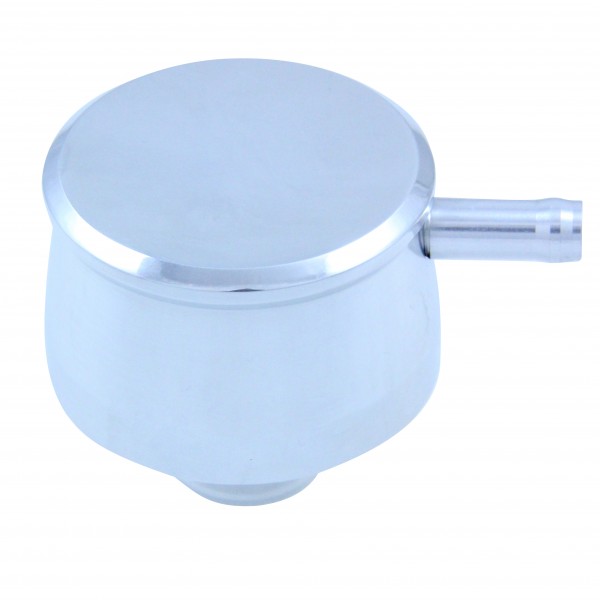 Valve Cover Breather Cap Push In 1"(25mm) Neck Alloy Polished Smooth Pcv+Tube
