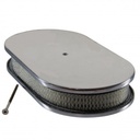 Oval Polished Smooth Air Cleaner 15" x 2" Holley Edelbrock Quadrajet Carter