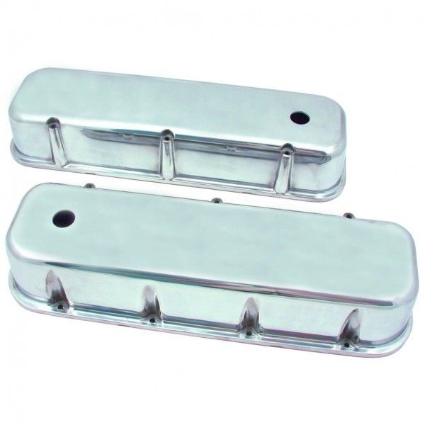 Valve Covers Alloy Chevrolet BB 396-502 Tall Polished Smooth Baffled-pr