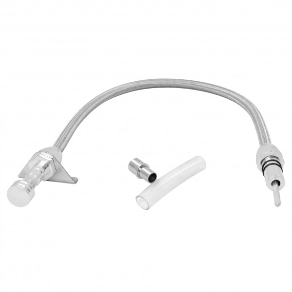 Transmission Dipstick Tube GM Powerglide Firewall Mount Flexible Polished