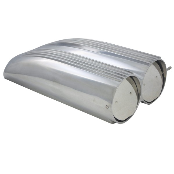 Scoop Shotgun Single/Dual Finned Polished Alloy Hood Scoop 19.5" Long