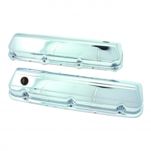 Valve Covers Chrome Ford Big Block V8 429-460 OEM Height Baffled-pr