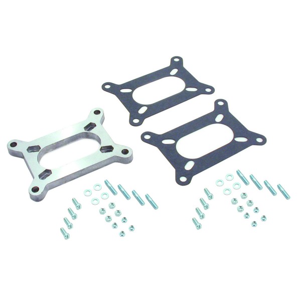 Carburettor Adaptor 2 Barrel Holley to Rochester Aluminium 1/2" Open Port