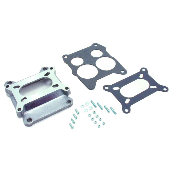 Carburettor Adaptor Holley/Rochester 2 barrel carburetor to Quadrajet manifold.
