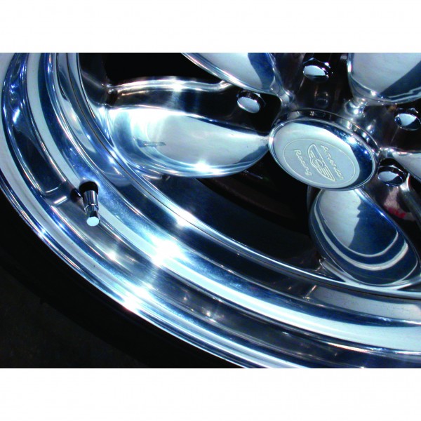 Chrome Hex Tyre Valve Stem Caps Set of 4 Universal